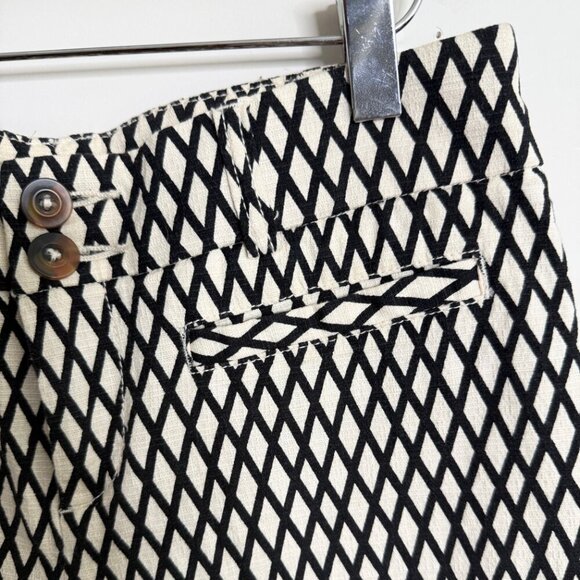 🖤 Anthropologie Cartonnier Charlie Ankle Pants, Black/Ivory | Size XS - Picture 3 of 7